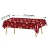 Amazon Transfronterizo Día de San Valentín Mantel Corazón Rojo Profundo Plástico Desechable Rectangular Aniversario Boda Decoración de Boda