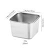 Taza de Salsa de Acero Inoxidable 304 Transfronteriza, Taza Cuadrada para Ensalada, Taza de Snack de Tomate en Stock, Plato para Salsa, Plato para Dips al por Mayor