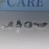 Aretes Hélice Hueso del Oído Colgante Copo de Nieve Cruz Azul Acero de Titanio Aro de Oreja Cruzado en forma de U Apilados con Aretes Azules Dobles de Nicho para Mujer