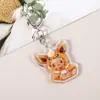 Animación de Dibujos Animados Pokémon Periférico Llavero Acrílico Serie Eevee Bidimensional Colgante Decoración de Llavero