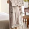 Verano Lujo Ligero Sensación Fresca Lyocell Tencel Colcha Fresca de Verano Color Sólido Pieza Doble Colcha de Aire Acondicionado Fibra de Soja Núcleo de Colcha Delgado