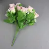 Flores de Rosa Artificiales, Flores de Seda Falsas, Rosas Pequeñas de 12 Ramas para Decoración del Hogar, Accesorios para Escenarios, Arreglos Florales Decorativos