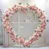 Nuevos accesorios para bodas comercio exterior estante en forma de corazón fondo floral estante de escenario para propuesta sala de exposiciones de ventana boda de flores