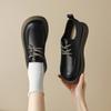 ZHR Zapatos de una capa para mujer 2025 Nuevos Vintage Estilo Británico INS Zapatos de cuero pequeños Combinan con todo Ligeros Zapatos de mujer Mocasines bajos para mujer