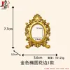 Mini Porta-Retrato Pequeno de Resina Dourado Embossed Retro Europeu Francês Adereço para Fotografia de Nail Art Brinco Decoração