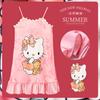 Nuevo 2024 Vestido de noche de verano para niños del sudeste asiático, falda de tirantes, niña, princesa, caricatura, prenda de una pieza para casa, pijama