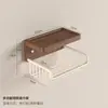 Portarrollos de Papel Higiénico de Madera Maciza para Baño Sin Perforaciones Estante de Almacenamiento de Cajón para Rollos de Papel Multiusos Cesta de Papel de Tronco Caja de Cajón