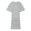 Comércio Exterior Transfronteiriço Atacado de Roupas Femininas 2026 Novo Estilo Europeu e Americano Vestido Curto Plissado de Manga Curta 3253319