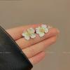 Aretes Sencillos de Flor de Perla Estilo Francés para Mujer Diseño Nicho Elegantes Sencillos de Aguja de Plata Nuevo Estilo