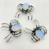 Moda Europeia e Americana Cristal Natural Ágata Gema Liga Aranha Pingente Broche Colar de Duplo Uso