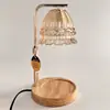 Luminária de Madeira Maciça com Timer de Dimerização Forno de Aromaterapia Lâmpada Derretedora de Cera de Aromaterapia Lâmpada de Vela Lâmpada Derretedora de Vela Decoração de Quarto Lâmpada de Mesa de Atmosfera