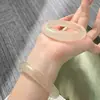 Pulsera Ojo de Gato de Gama Alta para Mujer Pulsera Blanca Luz de Luna Azul Hielo Estilo Xiaohongshu Cristal Degradado Joyería para la Mano Pulsera al por Mayor