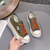 Zapatos Casuales de Lona Delgada para Mujer 2026 Verano Nuevos Estilo Coreano Suela Gruesa Sin Cordones Transpirables Casuales Versátiles Tenis