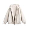 Chaqueta de Invierno Nueva Integrada con Piel y Capucha, Piel Sintética Águila de Montaña, Forro Polar, Cuello de Piel Acolchado de Algodón, Abrigo para Hombre
