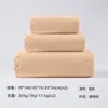 Suministro transfronterizo de toallas de baño de vellón de coral con borde cortado, disponibles en presentación empacada al vacío, toallas absorbentes, de secado rápido, de color liso con impresión de logotipo.