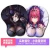 Libera tus Muñecas Mouse Pad de Belleza 3D Impresión HD Relleno de Silicona PU Antideslizante Almohadilla para la Muñeca Oficina Juego Animación