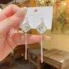 Pendientes de Flor de Pétalo Simples Frescos Moda Estilo Coreano Lujo Ligero Versátiles Pendientes de Aguja de Plata Celebridad de Internet Pendientes Nuevos de Moda 2025