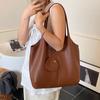 Bolsa Tote Simples para Trabalho Transfronteiriço para Mulheres Grande Capacidade 2025 Nova Casual Versátil Simples Ombro Axila