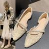 Zapatos de Mujer Chanel-Style 2025 Verano Nuevos Boca Baja de Moda Infrarrojo Diarios Hada Nocturnos Antideslizantes Resistentes al Desgaste