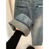 Jeans Vintage de Cintura Alta Estreito com Barra Larga para Mulheres 2026 Tendência Versátil Novo Primavera Petite Calças Retas Comprimento Total
