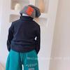 Ropa para Niños Venta al por Mayor Camiseta Básica para Niños Primavera, Otoño e Invierno 25 Estilo Nuevo Niños y Niñas Bebé Color Puro Terciopelo Cuello Alto Top Camiseta