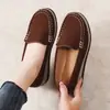 Otoño 2024 Nuevos Zapatos de Madre de Gamuza Ligeros Cómodos Zapatos de Plataforma con Cuña Casuales para Mujer Zapatos de una Sola Capa que Aumentan la Altura