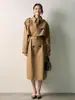Gabardina de Alta Gama de Doble Botonadura para Mujer Otoño 2016, Abrigo Nuevo de Longitud Media Ajustado Estilo Británico Primavera y Otoño 2026