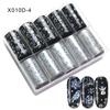 Conjunto de papel estrela para nail art transfronteiriço adesivos de unha flor de leopardo 4*100cm adesivos de unha laser coloridos