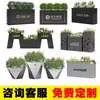 Caja de Flores de Acero Inoxidable para Exteriores Combinación de Macizo de Flores Partición Oscilante Exterior Extraíble Oficina de Ventas Valla Municipal Canaleta para Flores Caja de Plantación