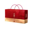 Caixa de Presente Personalizada de Ano Novo, Caixa de Presente Vermelha Portátil para o Ano Novo Chinês, Caixa de Presente Personalizada para Embalagem de Frutas Secas e Produtos de Ano Novo do Festival da Primavera