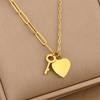 Colar Pingente Amor Inesquecível Aço Titânio Feminino Comprimento Médio Estilo Luxo Leve Versátil Hip-Hop Comércio Exterior Transfronteiriço Novas Joias