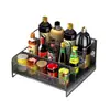 Estante de Almacenamiento para Condimentos Organizador de Encimera de Cocina Estante de Especias de Múltiples Niveles Almacenamiento Multifuncional de Salsa de Soja y Vinagre