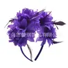 Diadema de Plumas de Colores Transfronteriza Diadema para Actuación de Danza Plegable Sin Pinzas Accesorios para Fiesta Navideña