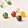 Agata do Deus da Riqueza de Cinco Vias Vermelho Amarelo Preto Verde Branco Vidro Cinco Elementos Contas Soltas Acessórios de Pulseira Contas Redondas Venda por Atacado