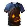 Camiseta para Hombre, Ropa Y2K, Cómics, Camiseta de Halloween, Gris