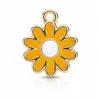 Pendente Gato Preto e Branco Flor Gotejante de Óleo Venda Quente Transfronteiriça Liga de Zinco Brincos Pulseira Chaveiro Acessórios de Joias DIY