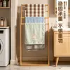 Perchero para uso doméstico, tendedero de balcón, perchero para pantalones, perchero de pie vertical para dormitorio, estante simple móvil