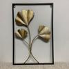Quadro pendurado em metal com folha de ferro e moldura preta, fundo moderno, decoração de parede, pingente para corredor, joias tridimensionais