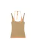 Conjunto de Dos Piezas Jomi con Bloques de Color, Top sin Mangas tipo Camiseta Halter para Mujer, Ropa de Abrigo Casual de Verano Estilo Coreano, Ajustado