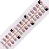Parches para Uñas de Arte Tamaño Completo Tiras Color Nude Pre-hechos Hechos a Mano Uñas Portátiles Elegantes 30 Piezas Degradado Difuminado Ojo de Gato Hielo Transparente
