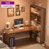 Escritorio para estudio en casa de estudiante, escritorio infantil con combinación de estantería, juego de escritorio y silla integrados, escritorio de escritura infantil simple para dormitorio