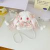 Súper Lindo Estilo Japonés Dibujos Animados Lolita Lolita Conejo Muñeca Felpa Bolso Cruzado Cadena de Perlas Hombro Bolso Muñeca