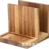 Suporte de Armazenamento de Papel Toalha de Madeira, Prateleira de Temperos Conveniente para Bancada de Cozinha, Suporte de Guardanapos para Restaurante, Porta Papel Toalha de Madeira Maciça