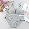 Sujetador de Espalda Hermosa con Botón Frontal para Comercio Exterior Transfronterizo, Sujetador Push-Up para Niña, Ropa Interior para Senos Pequeños Ajustable sin Varillas Brillante para Mujer