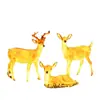 Lámpara de Turismo Cultural Familia de Tres Ciervos Lámpara de Paisaje con Forma de Animal Ciervo Luminoso de Fibra de Vidrio para Exteriores Lámpara de Animal Artificial