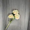 Flor Artificial Rosa Lichi Tres Cabezas Hogar Hotel Boda Guía de Camino Accesorios de Fotografía Decoración de Flor Artificial Estilo Europeo