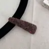 Pasador de Lana Tejida con Forma de Gomita de Colores Pinza de Cocodrilo Pasador de Lana Tejido a Mano Pinza para Flequillo Pinza Lateral de Gama Alta Accesorios para el Cabello para Mujeres