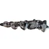Pinza de Pato Negra con Corazón de Pedrería Estilo Socialité Elegante de Gama Alta Pinza Simple Versátil para Flecos Laterales Pasador