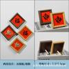 Adhesivo para Refrigerador Adhesivo Magnético Creativo de Dibujos Animados Mini Madera Rectangular Largo Marco de Fotos Pequeño Sin Perforaciones DIY 3 Pulgadas Mesa