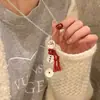Boneco de Neve de Inverno ~ Boneco de Neve de Natal Desenho Animado Fofo Colar Corrente de Suéter Corrente de Suéter Outono e Inverno Novo
